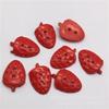 Direto da fábrica fofo desenho animado morango botões de plástico jardim de infância feito à mão diy duas cores de olho botões de fruta
