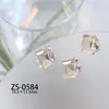 Nova Joia de Unha com Diamantes Quadrados de Cristal Transparente de Gelo Exquisite Joia de Unha com Diamantes de Cristal Acabada de Alta Qualidade