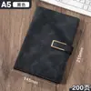 Caderno A5 Empresarial Imprimível com LOGO com Fivela U Estudante Escritório Simples Botão Magnético Pele de Vaca Personalização