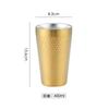 Taza de acero inoxidable 304 taza coreana taza doble de restaurante taza de cerveza taza de té dorada taza para beber jugo