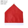 Capas de cadeira de Natal não tecidas Capas de cadeira para mesa de jantar de Natal Adereços de layout de decoração de Natal Capas de cadeira de Natal