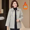 Nuevo abrigo de estilo nacional chino para mujer, abrigo de lana de otoño e invierno para madres, ropa para mujeres de mediana edad y mayores, top de lana cálido acolchado