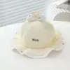 Gorros para Bebés y Niños Pequeños, Estilo Delgado de Primavera y Verano, Sombrero de Pescador de Malla de Ala Ancha para Niñas, Protección Solar, Sombrero Cubo Estilo Princesa para Bebés Niñas