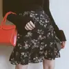 Saia Midi de Chiffon Retro Floral de Cintura Alta com Design Único e Estampa Floral Pequena para Mulheres - Coleção Primavera/Verão 2026 French Tea Break