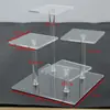 Escalera de Caja Misteriosa Acrílica Soporte para Figuras Transparentes Juguete Modelo Tetera Perfume Soporte de Exhibición Joyería Cosméticos Almacenamiento