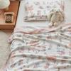 Classe A manta de fibra de bambu de quatro camadas materna e infantil grau de bambu fio de algodão cobertor de cochilo de verão cobertor infantil impresso atacado