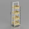 Porta paraguas expositor estante de almacenamiento de escritorio pequeño estante de exhibición de niveles estantes para cosméticos trapezoidal otros