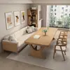 Escritorio Largo Doble Capa de Madera Maciza Multifuncional para Uso Doméstico, Escritorio de Oficina, Mesa de Tablero Grande, Sofá, Mesa de Estudio para Múltiples Personas