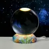 Princesa Sereia Bola de Cristal Brilhante Luz Noturna Aquário Presente Bola de Vidro Criativa Ornamento Decorativo Luz Ambiente