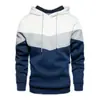 Estação Outono e Inverno Hoodie Amazon Estação Independente Transfronteiriço Hoodie Color Blocked Tamanho Grande Solto Casual Esportivo Blusa