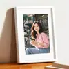 Suporte de Exibição de Porta-Retrato de Família em Madeira Maciça com Acabamento de Alto Padrão, Impressão de Fotos em Nogueira Preta, Moldura Comemorativa para Impressões de Fotos 6 polegadas 8 polegadas