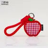 Nuevo Llavero de Tela de Cuero de Fruta Lindo Dibujo Animado Manzana de Cuero Exquisito Colgante de Bolso de Lujo Ligero Regalo