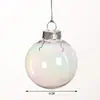 Cubierta Dorada y Plateada Bola de Navidad Transparente Exportación Venta Caliente Artesanía de Soplado de Plástico Bola de Plástico Decoración Navideña Bola Colgante Suministro