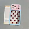 Cor Dopamina Aplicável à Moldura da Capa do Telefone Apple 17PROMAX Cor Contrastante Bolinhas Grandes Capa Dura iPhone16/15