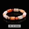 Pulsera de Jade Coral Natural Más Vendida Transfronteriza Multicolor Unisex de una Sola Vuelta Joyería de Cuentas de Piedra Natural al Por Mayor