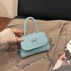 2025 Nova Bolsa de Ombro Pequena Estilo Estrangeiro Simples com Laço Doce Elegante Bolsa Quadrada Pequena para Mulheres