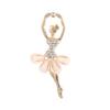 Broche de menina de balé fofo estilo europeu atacado corsage criativo de menina dançante strass pinos de moda acessórios de pinos de moda
