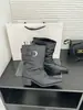 Botas de Caña Media con Punta Fina y Tacón Grueso, Estilo Nuevo Otoño/Invierno 2026, Botines Elegantes de Moda Francesa con Hebilla de Cinturón