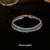 Pulsera de Diamantes Completa Moda Europea y Americana Temperamento Personalidad Diseño Pulsera Nicho Joker Pulsera de Alta Gama Venta al por Mayor