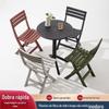 Cadeira Dobrável de Plástico à Prova d'Água para Pátio e Exterior, Cadeira de Jantar para Jardim, Varanda, Banqueta de Lazer, Mesa e Cadeira de Chá para Uso Doméstico e Exterior