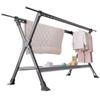 Tendedero Retráctil de Piso para Ropa del Hogar, Plegable a Prueba de Viento, de Piso para Interiores, Espesor de Aleación de Aluminio, Herramienta para Secar Edredones en Balcón
