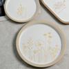 Juego de Vajilla de Cerámica con Patrón de Flores del Viento, Hierba y Conejo para el Hogar, Combinación de Tazones, Platos y Tazas, Vajilla para Restaurante al por Mayor