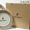 Juego de cuenco y plato de cerámica con borde dorado para montaje de mesa de restaurante y club, vajilla de porcelana de hueso, soportes para palillos, bandejas para cucharas, vajilla de porcelana de hueso con logo corporativo personalizado