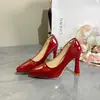 Zapatos de tacón alto con plataforma impermeables para mujer, nuevo modelo 2026, punta fina, tacón de aguja, sin cordones, adelgazantes, corte bajo, sexys