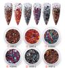 Explosões transfronteiriças fragmentos de nail art gradiente glitter lantejoulas jóias conjunto misto unha polonês cola fluxo cânhamo cola material