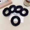 Faixa de cabelo do intestino grosso de pelúcia infantil outono e inverno orelhas de coelho anel de cabelo corda rabo de cavalo elástico corda de cabelo acessórios para o cabelo