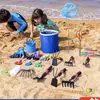 Conjunto Completo de Ferramentas para Coleta no Mar: Luvas Adultas para Cavar Amêijoas e Caranguejos, Pá de Praia, Pinças, Equipamento Infantil, Rastelo para Cavar Areia