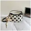 Bolsa Única de Bolinhas para Mulheres 2026 Nova Moda Versátil Crossbody Bolsa Dumpling Exquisite Super Tendência Pequena Bolsa de Mão Bolsa Croissant