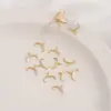 Hebilla de Garra en Forma de Arco de Cuerno de Oro de 14K Rellenado Conserva el Color Hebilla de Semilla de Melón Hebilla Clip Hebilla de Cuentas Colgantes Hechas a Mano para DIY Accesorios de Joyería Material