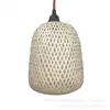 Lámpara de bambú estilo boutique, hecha a mano, para el hogar, estilo retro, zen, para ocio, con portalámparas.
