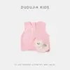 [Algodón Puro] Chaleco para Bebé Dudu, Chaleco de Ropa Exterior de Primavera para Niños, Top Lindo para Niños, Ropa Nueva de Primavera para Niñas
