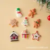 Serie Navideña de Resina Muñeco de Nieve, Caja de Regalo de Papá Noel, Campana, Árbol, Calcetines, Pegatinas de Uñas para Arte DIY, Pinzas para el Cabello, Accesorios de Resina