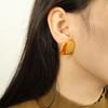 Pendientes Cuadrados Curvos Geométricamente Nuevos Europeos y Americanos Metálicos Chapado Fino Artificial Pendientes de 18K Pendientes de Lujo Ligero Avanzados