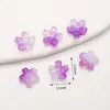 Miçangas de Vidro Gradiente Flor de Cerejeira de Alta Transparência, Formato de Flor de Cinco Pétalas Multicolorido, Pulseira DIY Feita à Mão, Colar, Joias, Acessórios para Miçangas