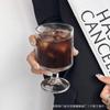 Copo de Vinho de Alto Valor de Cor Vintage Ins Wind Sunflower Anaglyph Design Sense Drink Juice High Foot Water Cup