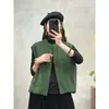 Nuevo chaleco de pana vintage de otoño para mujer, holgado y versátil, chaleco informal con capas en forma de capullo