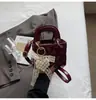 Bolso Bandolera para Mujer con Diseño de Diamantes, Nuevo Bolso Cuadrado Pequeño Bordado de Moda 2026, Bolso Elegante con Acabado de Alta Gama, Bolso Estilo Lady Dior