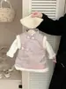 Vestido de Princesa para Niña Invierno Estilo Chino Vestido Cheongsam Vestido Chaleco Acolchado Espeso para Bebé Vestido para un Año Vestido de Felicitaciones de Año Nuevo Invierno