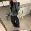 Camiseta de Manga Larga con Diseño Coreano de Otoño 2026, Camisola Superpuesta para Mujer, Corte Ajustado, Versátil, Conjunto Falso de Dos Piezas