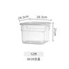Cubo cuadrado de almacenamiento de alimentos para PC, caja sellada redonda para cocina de restaurante de hotel, tanque de almacenamiento de refrigerador de plástico Garbo resistente a caídas