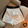 Shorts de Verão Feminino Plus Size Preto Finos de Cintura Alta Emagrecedores de Corte A Justos Elásticos