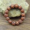 Rosario de resina tipo madera tamaño pequeño dragón y fénix lenguaje auspicioso pulsera para hombres y mujeres pulsera pequeño regalo al por mayor tienda de 2 yuanes suministro