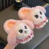 Pantuflas de Algodón para Niños de Otoño e Invierno Nuevas Pantuflas de Algodón para Bebés y Niños Pequeños para Interiores Lindas de Dibujos Animados para Niñas