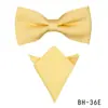 Conjunto de Gravata Borboleta e Lenço de Cor Sólida com Listras para Homens, Acessórios de Terno de Negócios de Alta Qualidade, Gravata Borboleta em Estoque