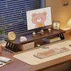 Soporte Elevador para Computadora de Escritorio Estación de Trabajo Estante de Almacenamiento para Escritorio de Oficina en Casa Elevador de Monitor de Doble Capa