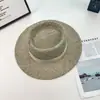 Sombrero de Paja Hueco Estilo Old Money para Mujer, Sombrero de Playa de Verano, Vacaciones en la Playa, Estilo Británico, Elegante, Sombrero de Copa Plana que Adelgaza el Rostro